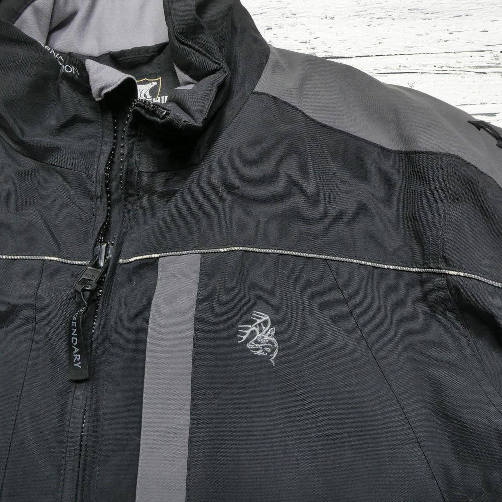 Legendary Whitetail Arctic Shield Jacket Mens L Black Gray Insulated Zip Pockets - Picture 4 of 10